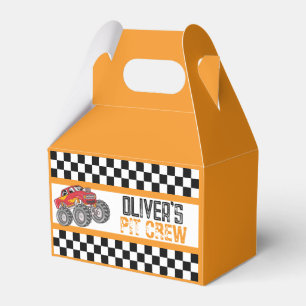 Personalised Pit Crew Chequered Flag Party Favour Box