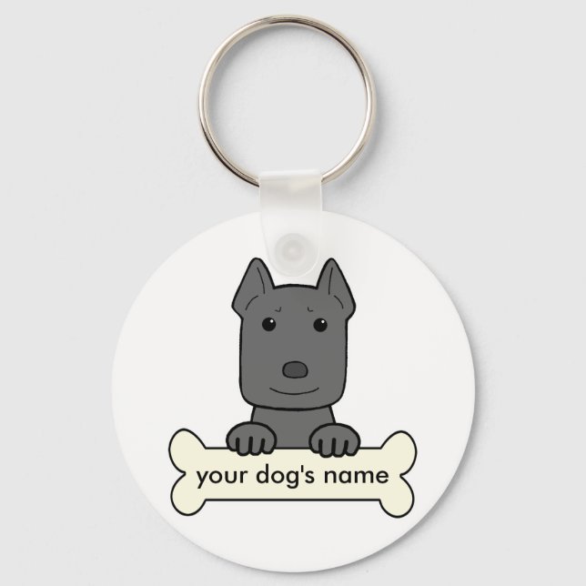 Personalised Pitbull Key Ring (Front)