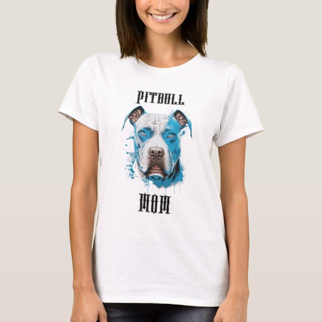 Personalised Pitbull Mum T-Shirt (Front)
