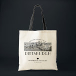 Personalised Pittsburgh Wedding Welcome Tote Bag<br><div class="desc">Welcome your out of town guests with this Pittsburgh wedding welcome bag.</div>