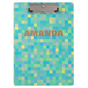 Personalised Pixel Art Multicolor Pattern Clipboard