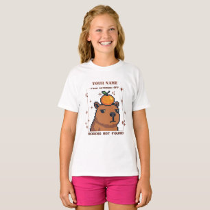 Personalised Pixel Capybara T-Shirt — Custom Name 