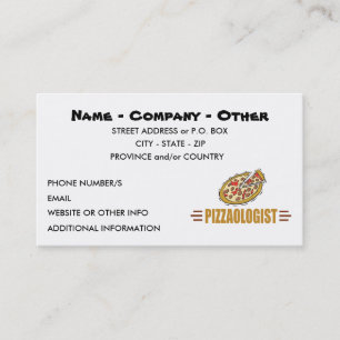 Personalised Pizza Business Card