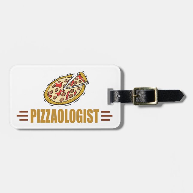 Personalised Pizza Luggage Tag (Front Horizontal)