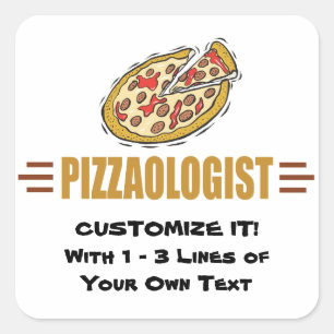 Personalised Pizza Square Sticker