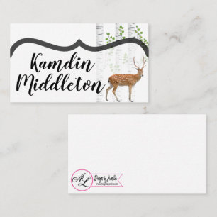 Personalised Place Cards Deer Doe Buck Woodland Hu