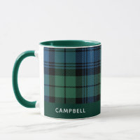 Personalised Plaid Clan Campbell Tartan Coffee