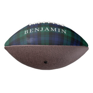 Personalised Plaid Green Tartan Custom Football