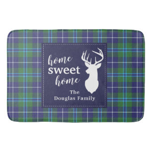 Personalised Plaid Holiday Clan Douglas Tartan Bath Mat