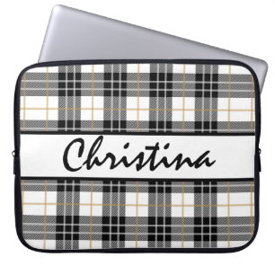 Personalised Plaid Laptop Sleeve