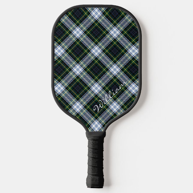 Personalised Plaid Rustic Gordon Clan Name Pickleball Paddle (Back)