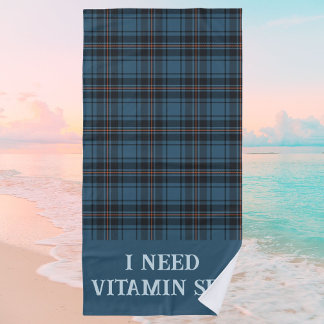 Personalised Plaids Beach Retirement Gifts for Dad Towel