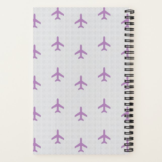 Personalised Plane Spiral Notebook (Back)