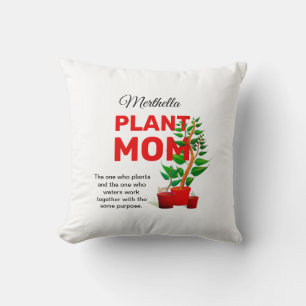Personalised PLANT MOM Christian Cushion