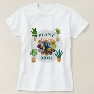 Personalised Plant Mum Photo Gardening T-Shirt