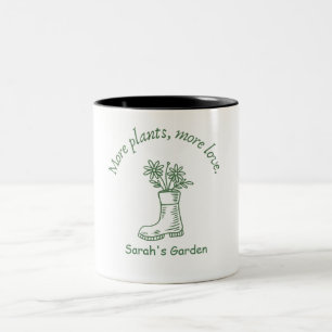Personalised Plant Parent Botanical Custom  Two-Tone Coffee Mug
