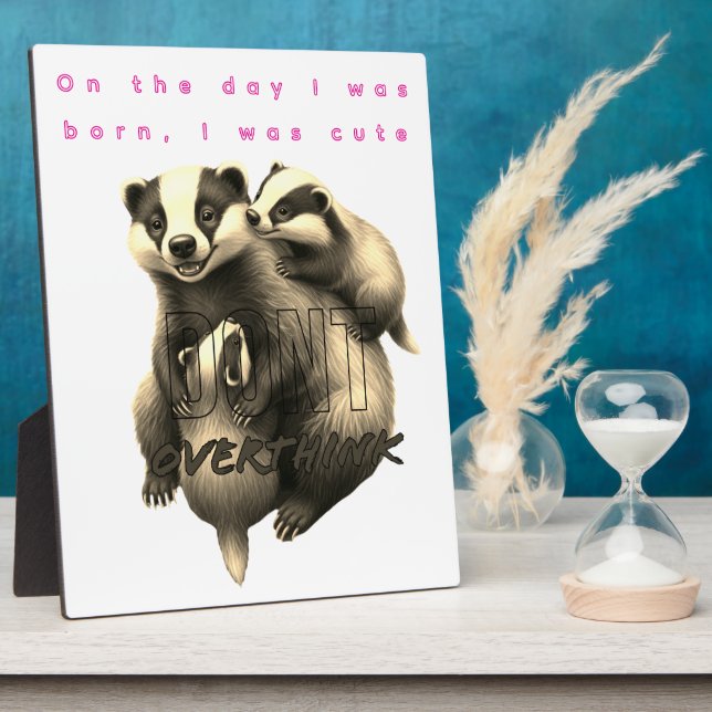 Personalised plaque with easel. (Side)