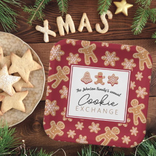 Personalised Plates Christmas Cookie Exchange
