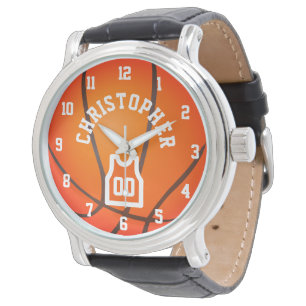 Personalised player name&number basketball tshirt  watch