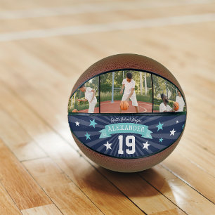 Personalised Player Photo & Number Keepsake Basketball