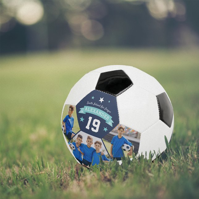 Personalised Player Photo & Number Keepsake Soccer Ball (Creator Uploaded)