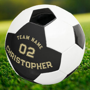 Personalised Player School Team Name Jersey Number Soccer Ball