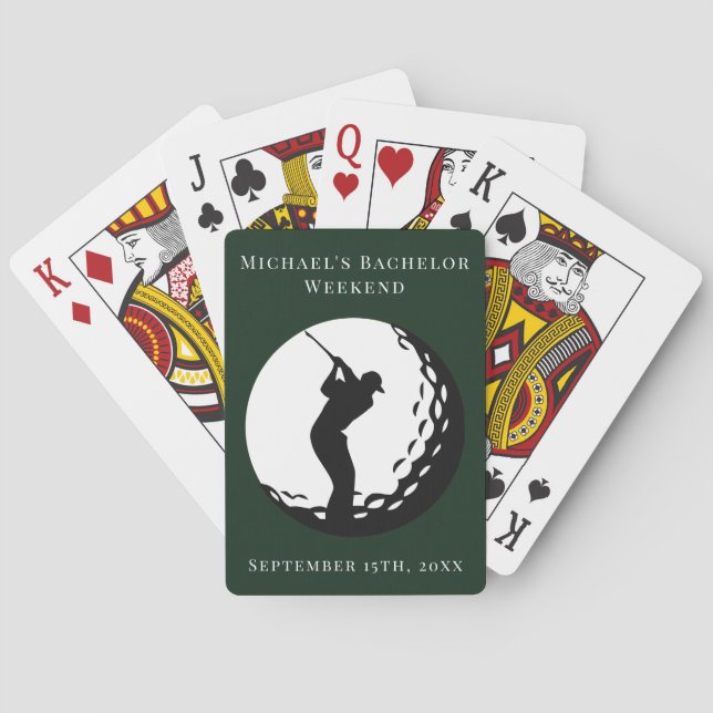 Personalised Playing Cards | Bachelor Golf Weekend (Back)