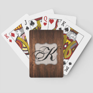 Personalised Playing Cards Barn Wood Country Rusti