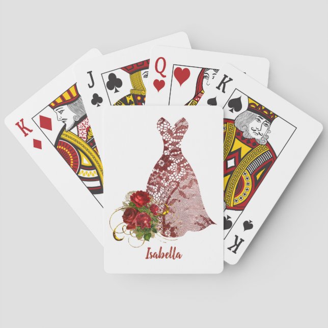Personalised Playing Cards for a Bridesmaid (Back)