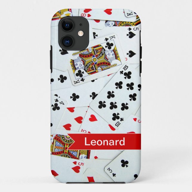 Personalised Playing Cards Games iphone cover (Back)