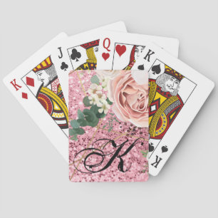 Personalised Playing Cards Geometric Garden Rose