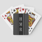 Personalised playing cards with 3 letter monogram