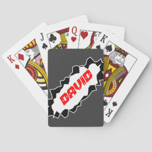 Personalised playing cards with custom name