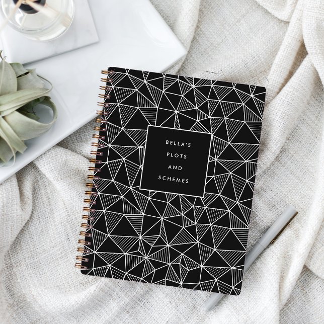 Personalised Plots & Schemes Geometric Pattern Notebook (Creator Uploaded)