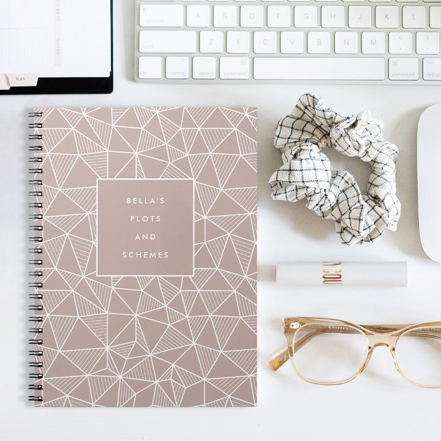 Personalised Plots & Schemes Geometric Pattern Notebook (Creator Uploaded)