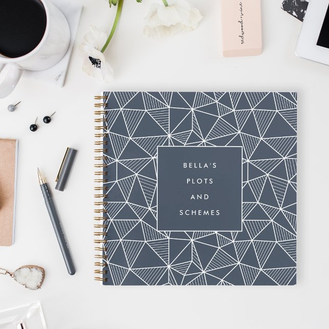 Personalised Plots & Schemes Geometric Pattern Notebook (Creator Uploaded)