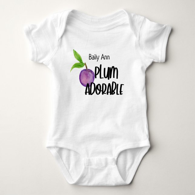 Personalised Plum Adorable Baby Bodysuit (Front)
