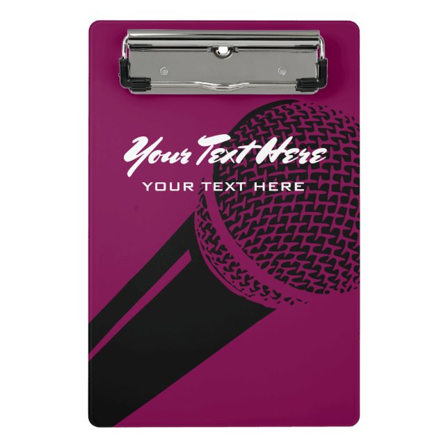 Personalised podcasting and vlogging  mini clipboard (Front)