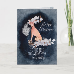 Personalised Podenco Mum Christmas  Holiday Card