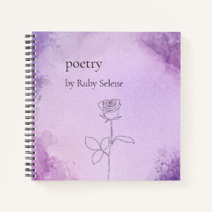 Personalised poetry notebook