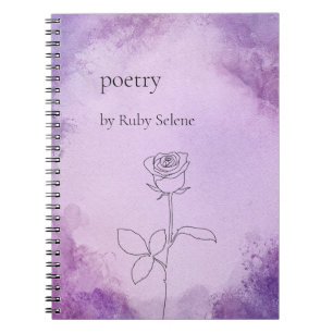 Personalised poetry notebook