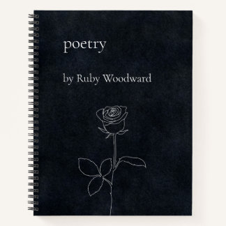 Personalised poetry notebook