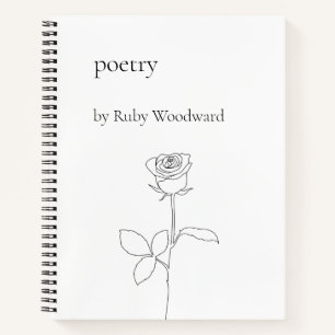 Personalised poetry notebook