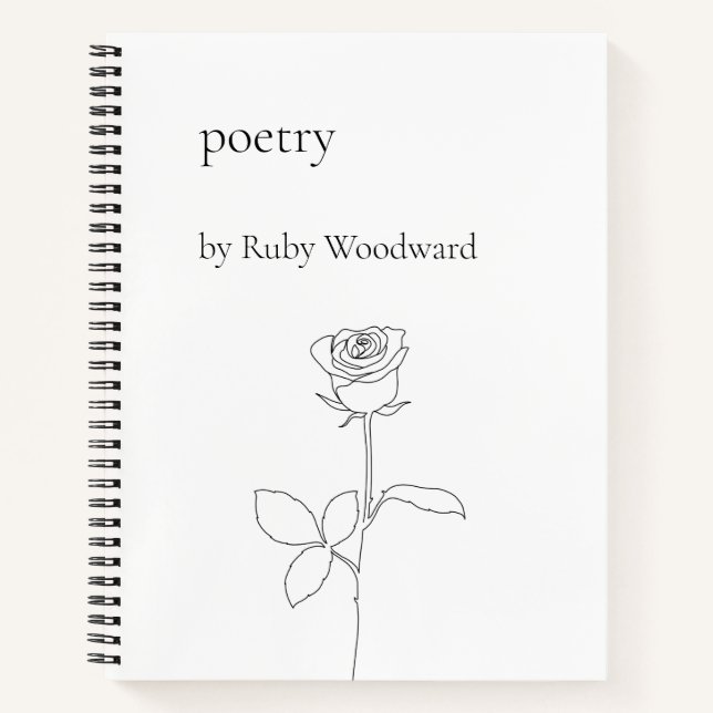 Personalised poetry notebook (Front)