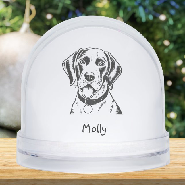 Personalised Pointer Dog Christmas Snowglobe (Creator Uploaded)