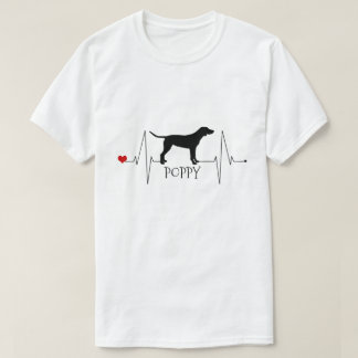 Personalised Pointer Love My Dog Heart Beat T-Shirt