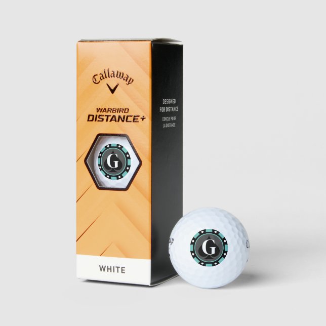 Personalised poker chip Callaway golf ball gift (Packaging)