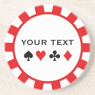 Personalised Poker Chip coasters