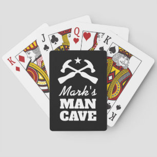 Personalised poker playing cards for guys man cave