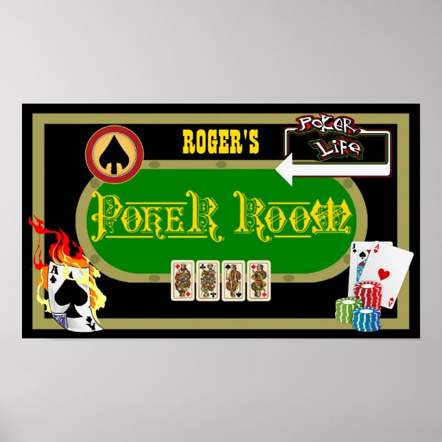 Personalised Poker Room Decor (Front)